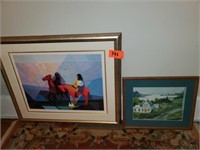 2 FRAMED WALL DECOR PICTURES