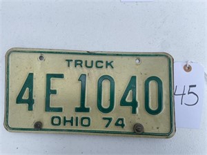 License Plate Ohio 74