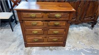 Early Walnut Four Drawer Chest
