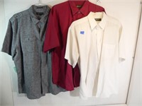 Qty of 3 Shirts, size XL and  L, used
