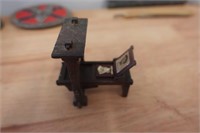 Vtg Mini Cast Iron Printing Press Pencil Sharpener