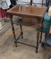 29in x 13in antique wooden side table