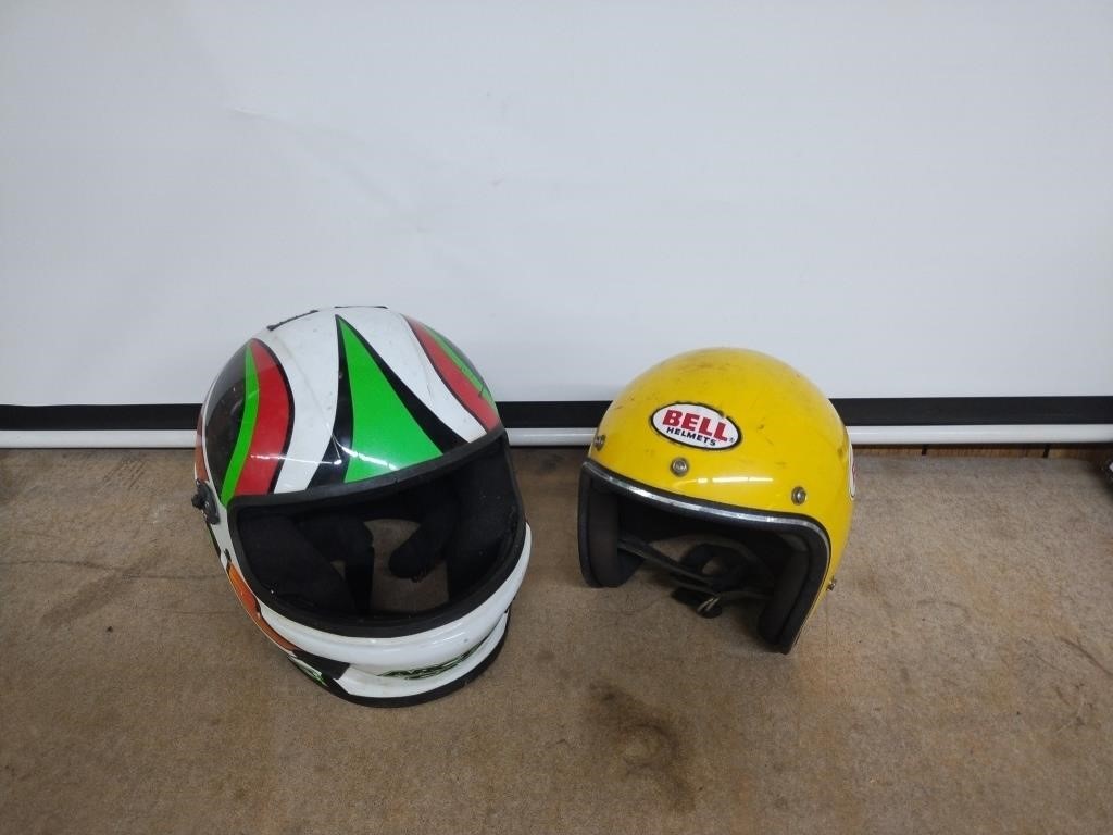 2 HELMETS - MOTORCYCLE & SNOWMOBILE