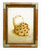 Framed Print of Basket & Jug