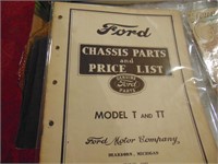 1941 Model T & TT Parts and Prices Book