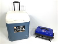Igloo MaxCold Rolling Cooler & Coleman Skillet