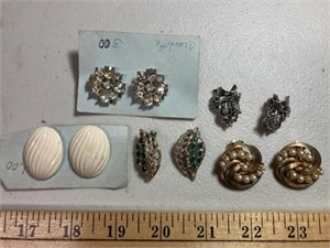 5 sets clip on earrings, Claudette & germany