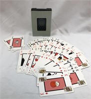 Set of Small Travel Playing Cards w/case