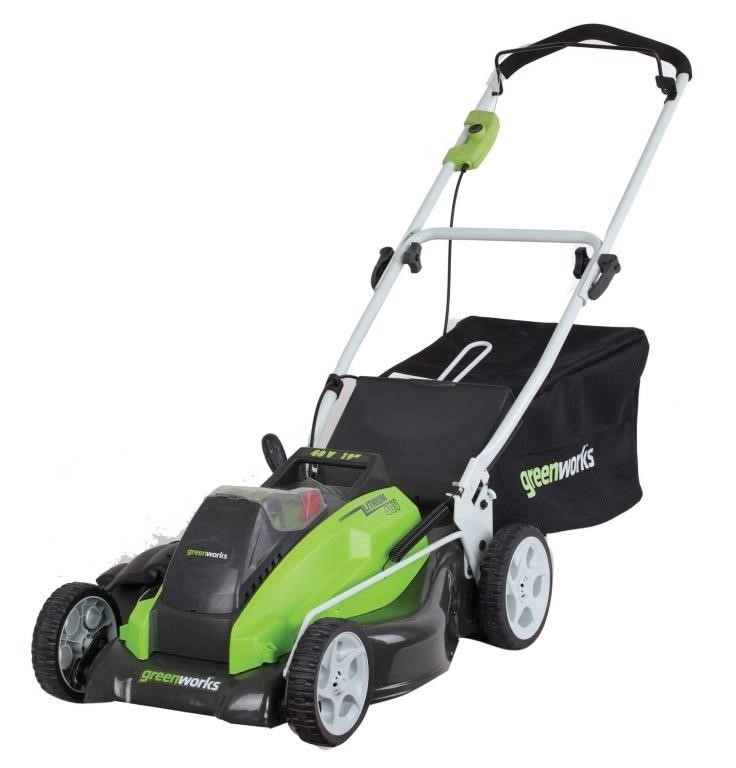 NEW GREENWORKS 19 INCH CORDLESS LAWN MOWER