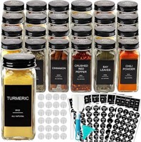 Glass Spice Jars Set