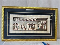 Framed Art on Parchment Osiris The Final Judgement