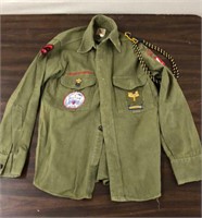 1960s Boys Scouts Shirt w/ Patches