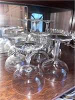 Assorted Collection of Cut & Etched Glass Stemware