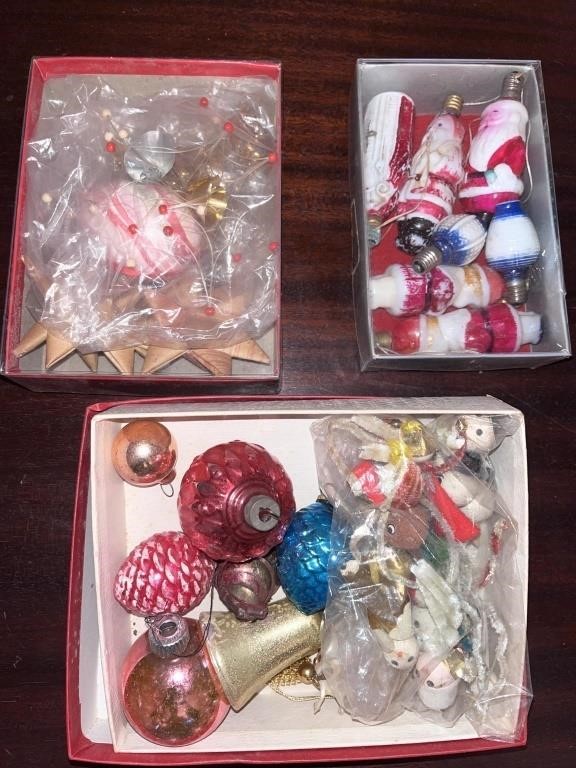 Collection of Assorted Glass Christmas Ornaments