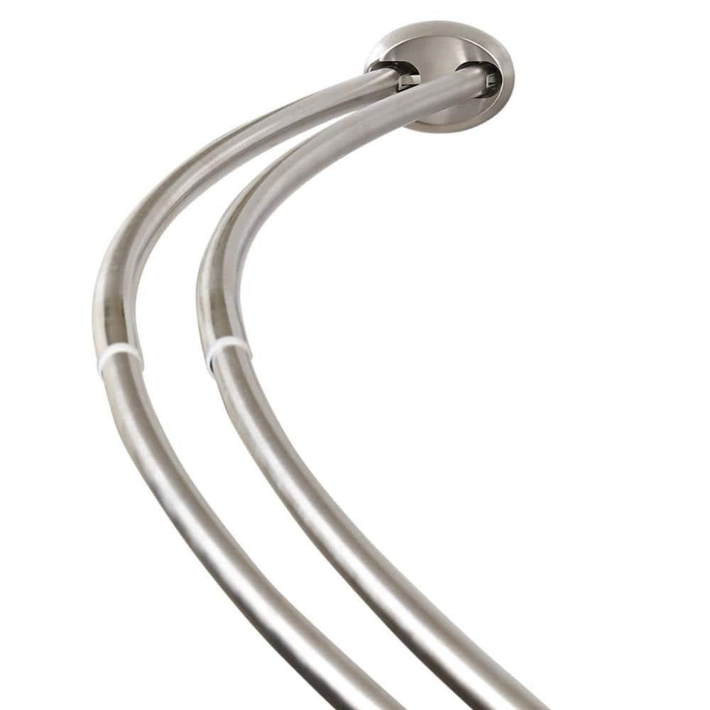 72 in. Stainless Steel Double Curved Shower Rod