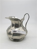 VINTAGE METAL PEWTER PITCHER 7" IN HEIGHT AT MOST