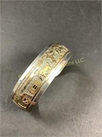 Sterling and gold filled cuff bracelet