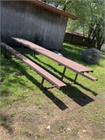 12 1/2’ x 24” x 29” tall metal picnic table.