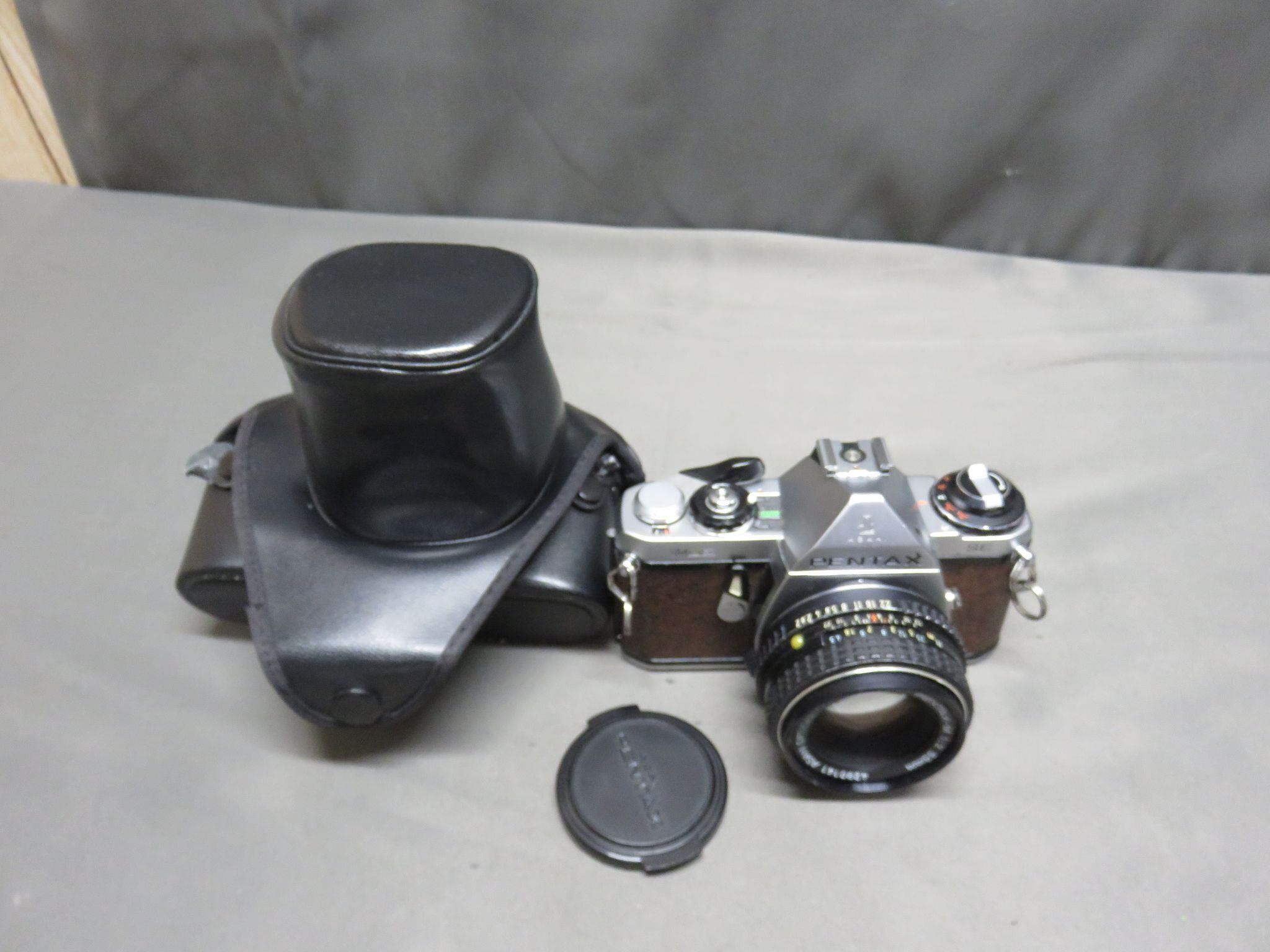 Pentax ME SE Camera Lens and Case