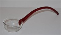 Glass Punch Bowl Ladle w/ Red Handle