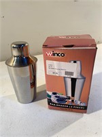 Winco 3 pc. bar shaker set. 16oz. New. Stainless