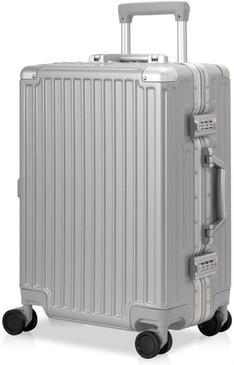 Anyzip Hardshell Luggage 20 inch Silver