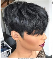 Yviann Human Hair Short Wigs Pixie Cut Wigs