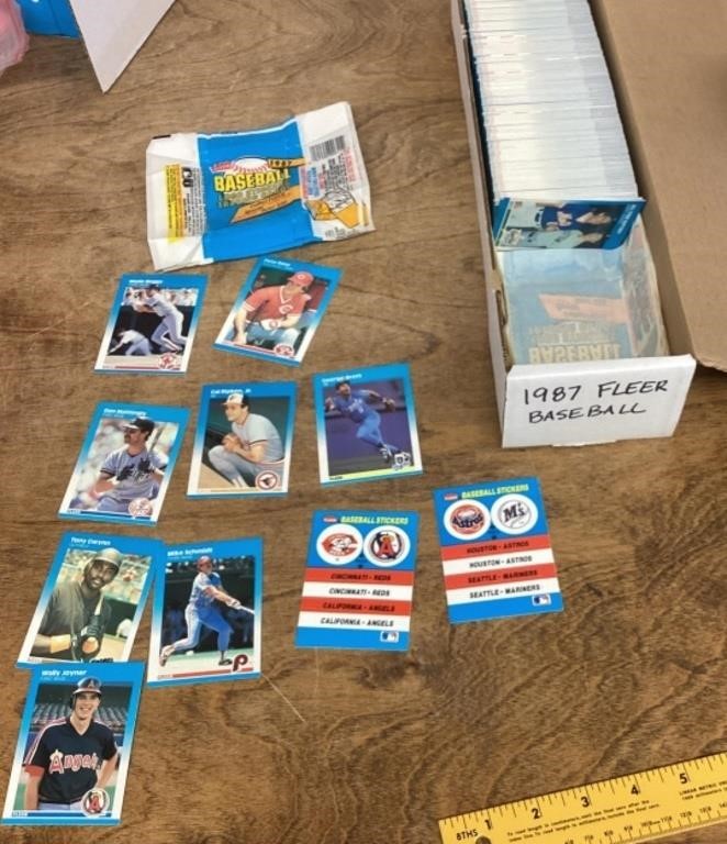 1987 Fleer baseball cards with stickers