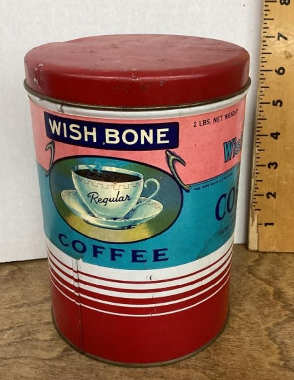 Wishbone coffee tin