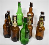 Refillable Glass Home Brew Bottles w/Tops