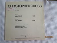 Record Pop Rock Promo Christopher Cross All Right
