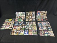 7 Binder Pages of Collectible Football Cards