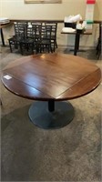 51in ROUND SOLID WOOD DROP LEAF DINING TABLE,