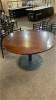 51in ROUND SOLID WOOD DROP LEAF DINING TABLE,