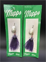 (2) vtg. Mepps #3 Silver & Gold Lures