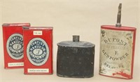 Curtis's, Harvey's & Dupont powder tins