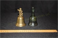 (2) Vintage Bells: (1) Hand Painted (No Clapper)