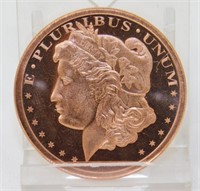 1 oz .999 Copper Round - Morgan CC Dollar Design