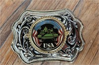 Vintage Don't Mess with the USA Belt Buckle