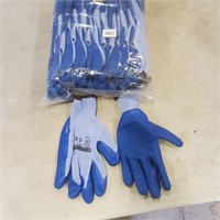 12pr of Work Gloves w Rubber Palms