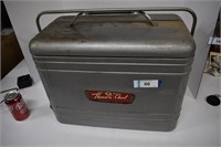 Vtg Metal Thermo Chest w/ Tray in Great Shape