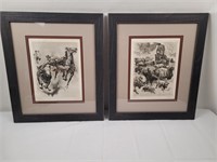 Two framed prints by R.H. Palenske