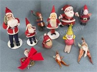 Excellent Vintage Santa’s, Paper, Pine Cone Men