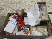 3 boxes of christmas items