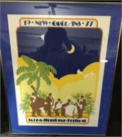 Signed Lithograph from the 1977 New Orleans Jazz &