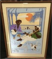 Signed Lithograph from the 1978 New Orleans Jazz &