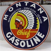 ANTIQUE CHIEF GASOLINE 30" SIGN