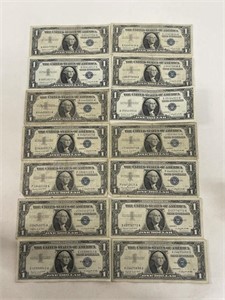 (14) $1 1957 SILVER CERTIFICATE