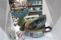 COLORFUL CERAMIC COMPOTE - BOWLS