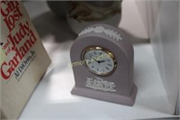 WEDGWOOD JASPERWARE MINIATURE CLOCK